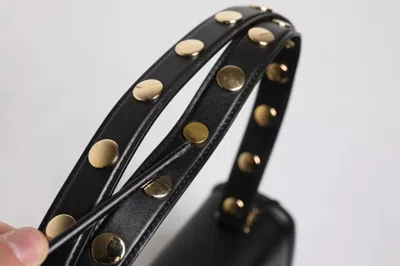 Pre-owned Dolce & Gabbana Black Joy Therapy Lola Studded Leather Crossbody Women's Bag ()