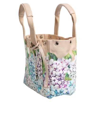 Pre-owned Dolce & Gabbana Multicolor Floral Canvas Tania Top Handle Tote Women's Bag ()