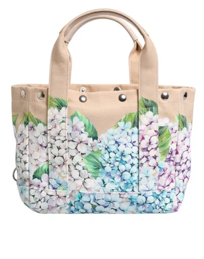 Pre-owned Dolce & Gabbana Multicolor Floral Canvas Tania Top Handle Tote Women's Bag ()