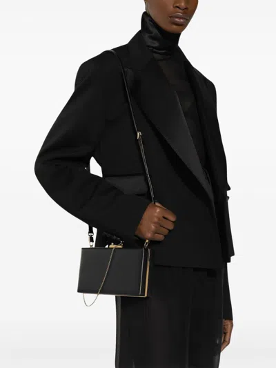 Dolce & Gabbana Elegant Mini Handbag With Distinctive Gold-tone Accents In Black