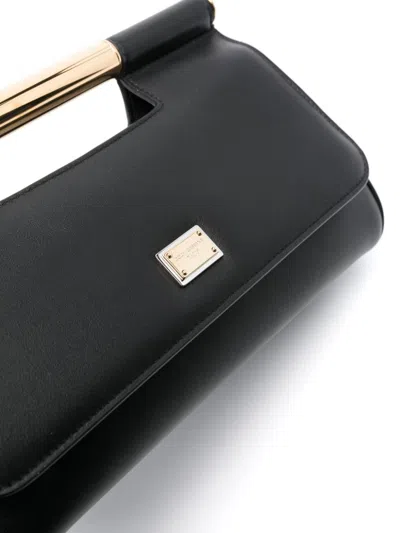 Dolce & Gabbana Women Sicily Medium Leather Clutch In Black