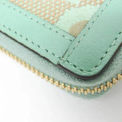 Pre-owned Gucci Gg Jumbo Green Canvas Wallet  ()