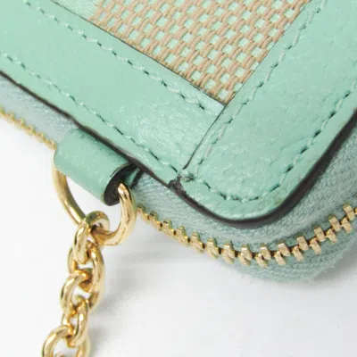Pre-owned Gucci Gg Jumbo Green Canvas Wallet  ()
