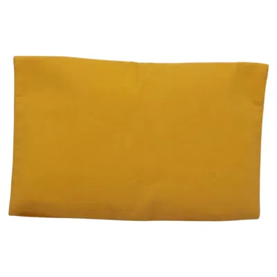 Pre-owned Hermes Hermès Yellow Canvas Clutch Bag ()