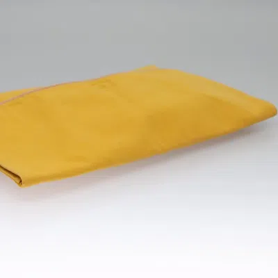 Pre-owned Hermes Hermès Yellow Canvas Clutch Bag ()