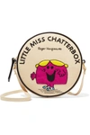 OLYMPIA LE-TAN Little Miss Chatterbox appliquéd cotton-faille shoulder bag