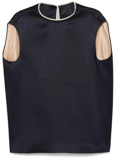 Shop Carven Tops In Navy