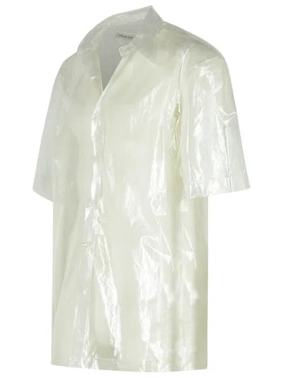 Dries Van Noten Cassidye Silver Nylon Shirt In Silver