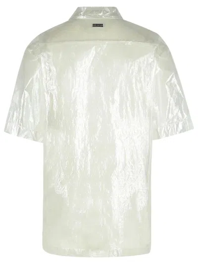 Dries Van Noten Cassidye Silver Nylon Shirt In Silver
