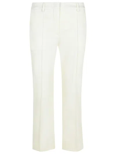 Sportmax 'cotton Pants With Back Pockets And Belt Loops' In White