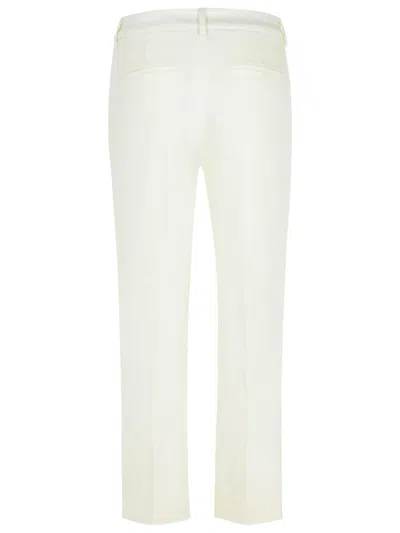 Sportmax 'cotton Pants With Back Pockets And Belt Loops' In White