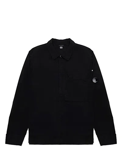 C.p. Company C.p.company Organic Cotton Overshirt In Black