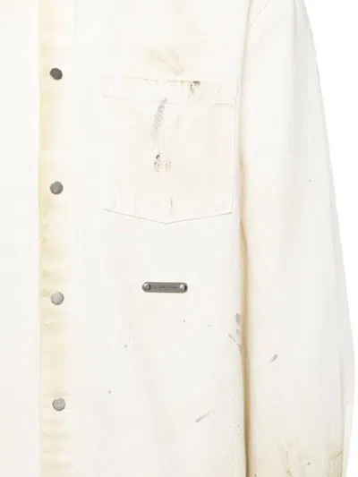 Helmut Lang Shirts In Ecru Painter