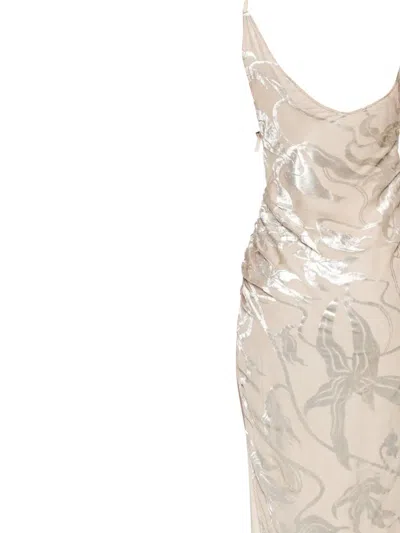 Mugler Dresses In Beige