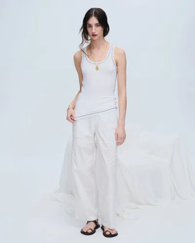 Atm Anthony Thomas Melillo Modal Rib Boy Tank In White-black