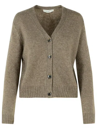 Lisa Yang 'marionette' Brown Silk Blend Cardigan In Brown