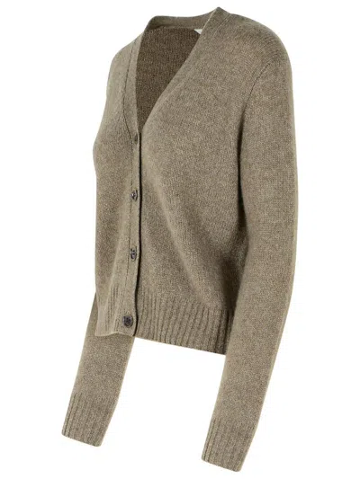 Lisa Yang 'marionette' Brown Silk Blend Cardigan In Brown