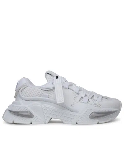 Dolce & Gabbana White Mixed-material Airmaster Sneakers In White