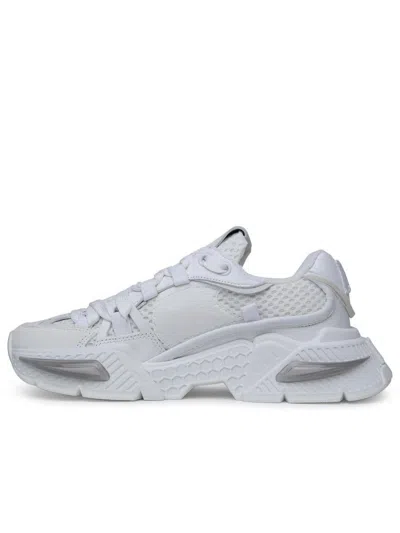 Dolce & Gabbana White Mixed-material Airmaster Sneakers In White