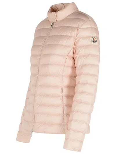 Moncler Igelle Padded Down Jacket With High Collar In Pink