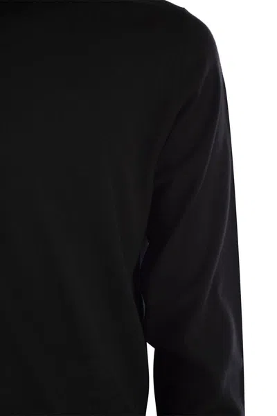 Fedeli Turtleneck Sweater In Virgin Wool In Black
