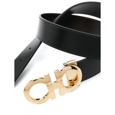 Ferragamo Reversible Belt With Adjustable Fit And Polished Finish