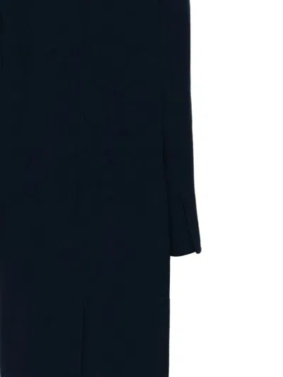 Max Mara Long Wool Cashmere Coat With Notched Lapels In Multicolor