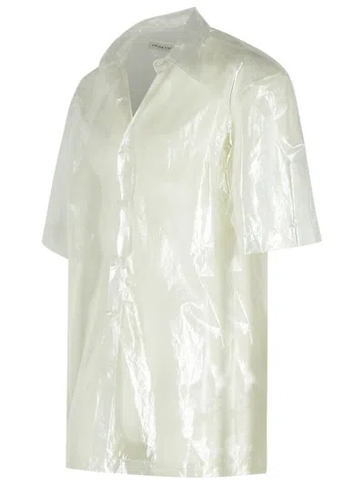 Dries Van Noten Cassidye Silver Nylon Shirt In Silver