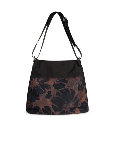 Dries Van Noten Mens Rust Floral-print Cotton Shoulder Bag In Pink