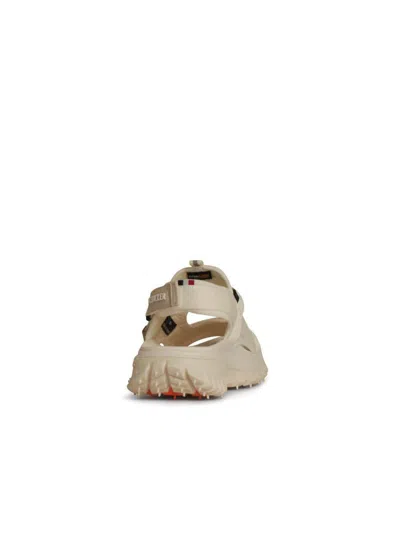 Moncler Mesh Sandals With Open Toe In Beige
