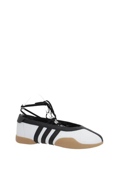 Adidas Originals Taekwondo Mei Ballet "cloud White/core Black/gum" Sneakers In White+black