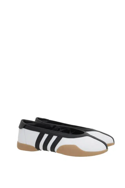 Adidas Originals Taekwondo Mei Ballet "cloud White/core Black/gum" Sneakers In White+black