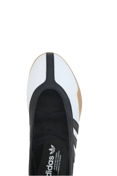 Adidas Originals Taekwondo Mei Ballet "cloud White/core Black/gum" Sneakers In White+black