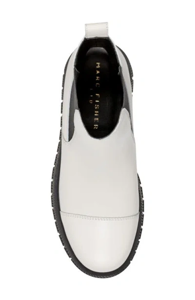 Marc Fisher Ltd Bermuda Lug Sole Chelsea Boot In Ivory