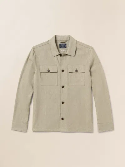 Faherty Movement Shirt Jacket In Sage Cliff