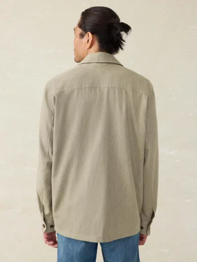 Faherty Movement Shirt Jacket In Sage Cliff