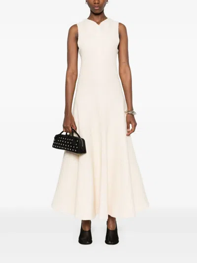 Khaite Mellie Maxi Dress In Neutrals
