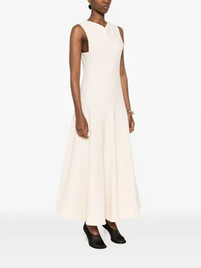 Khaite Mellie Maxi Dress In Neutrals