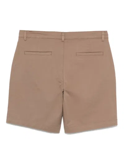 Emporio Armani Comfortable Cotton-blend Shorts In Brown