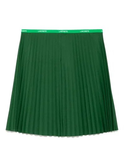 Lacoste Short Pleated Skirt In Green