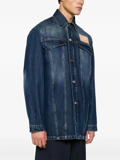 A-cold-wall* Back Logo Denim Overshirt In Blue