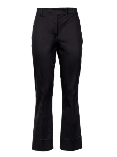 S Max Mara Mid-rise Cropped Trousers In Black