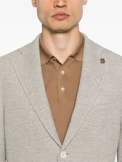 Breras Milano Single-breasted Blazer In Grey