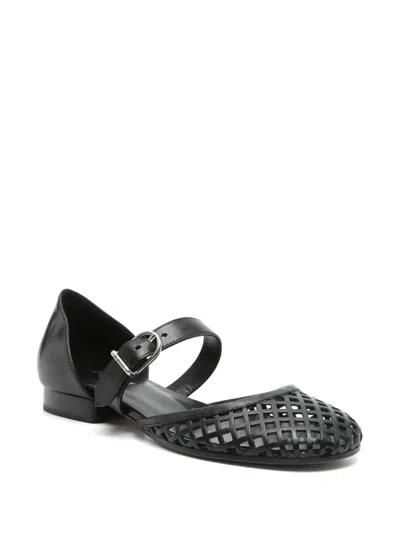 Durazzi Milano Cut Out-detail Ballet Flats In Black