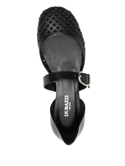 Durazzi Milano Cut Out-detail Ballet Flats In Black