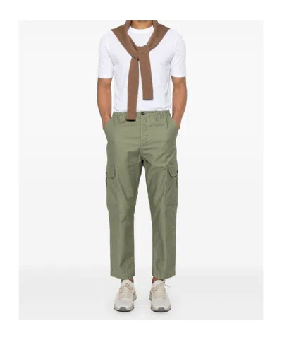 Incotex Belt Loops Slacks In Olive Green