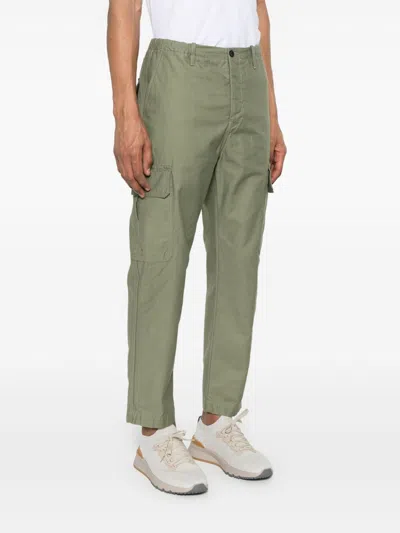 Incotex Belt Loops Slacks In Olive Green