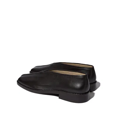 Lemaire 20mm Square-toe Piped Leather Loafers In Brown