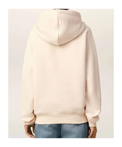 Ami Alexandre Mattiussi Ami Paris Logo Cotton Hoodie In Neutral