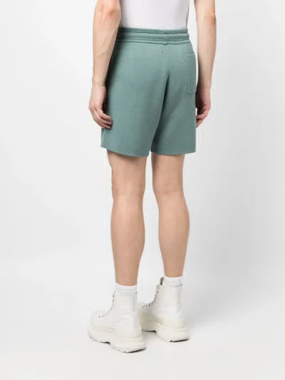 Rhude Sage Knit Script Shorts In Green